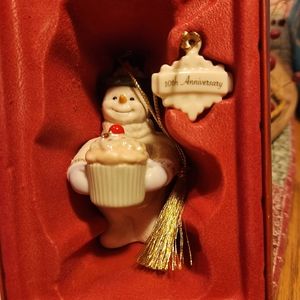 10th Anniversary Lenox porcelain snowman ornament
